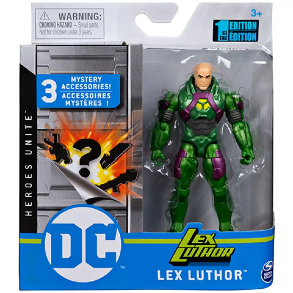 imagen de DC Comics: Figura de Lex Luthor de 10 cm con accesorios sorpresa - Spin Master 1