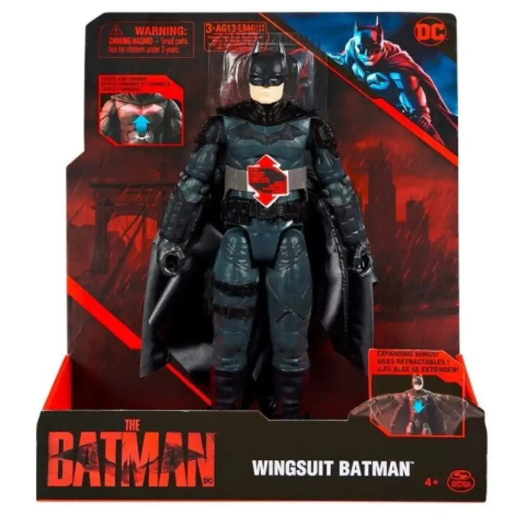 imagen de DC Comics: La figura de acción de Batman con traje de alas 30cm - Spin Master 1