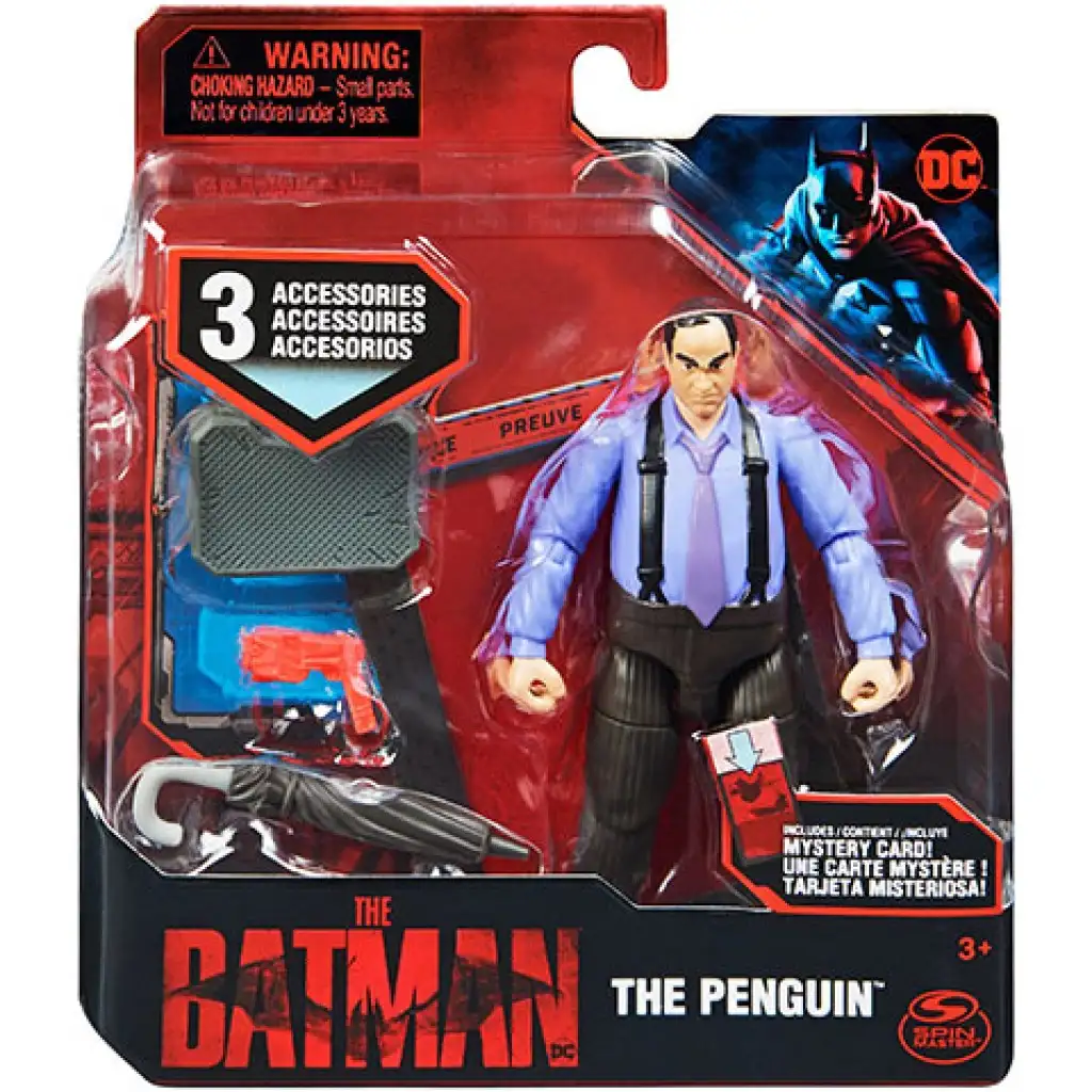 imagen de DC Comics: La figura de acción de Pingüino de Batman con accesorios 10cm - Spin Master 1