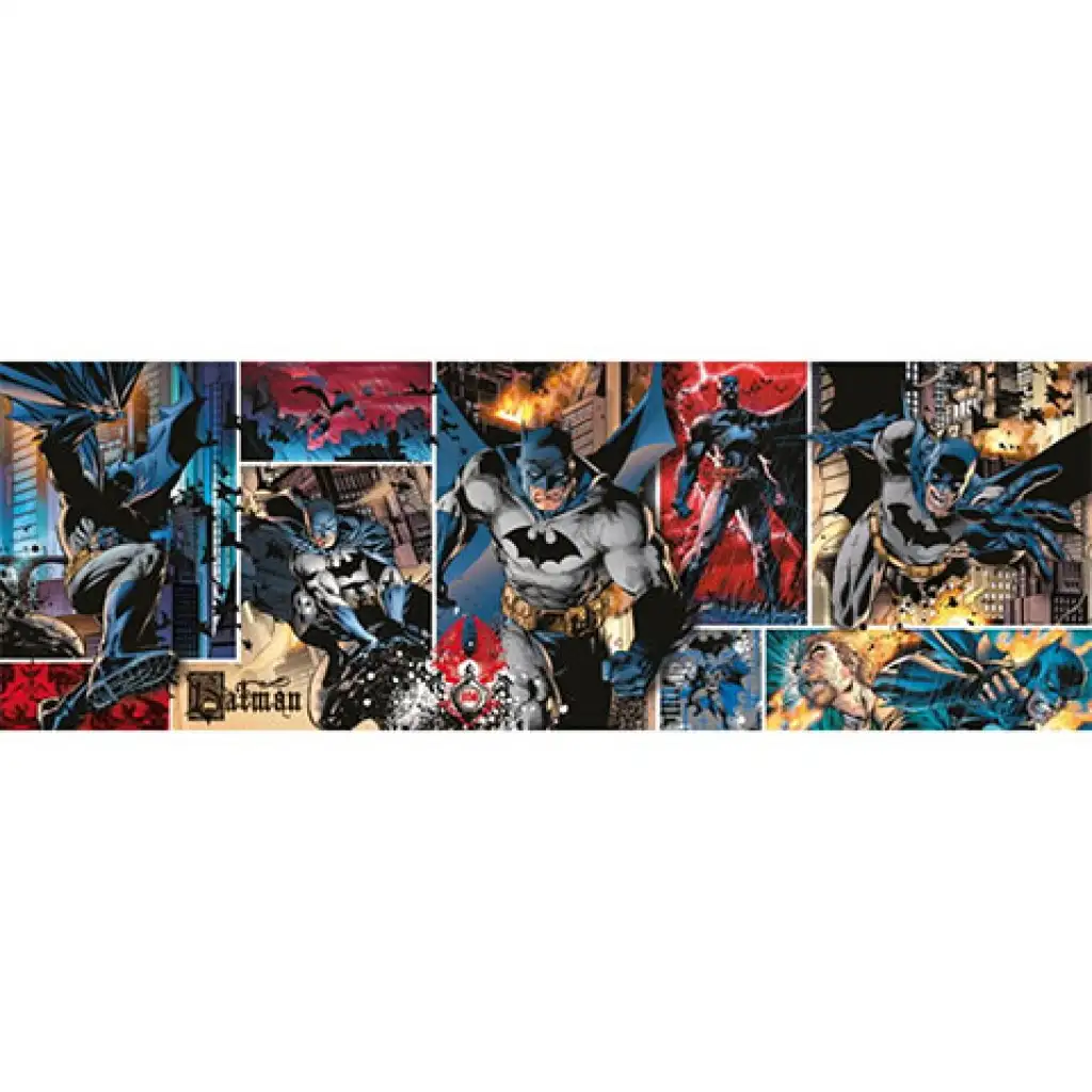 imagen de DC Comics: Puzzle panorámico de Batman en acción de 1000 piezas - Clementoni 2