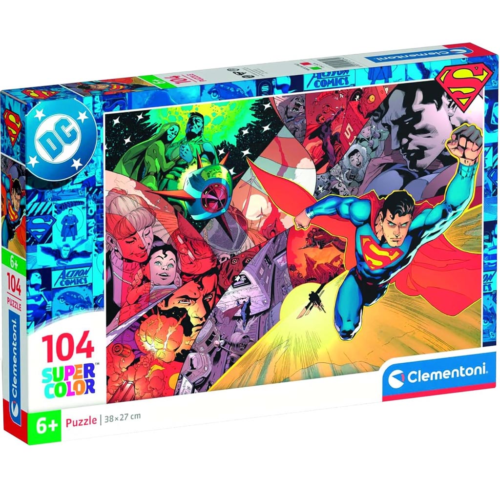 imagen de DC Comics Superman 104 piezas Supercolor puzzle - Clementoni 1