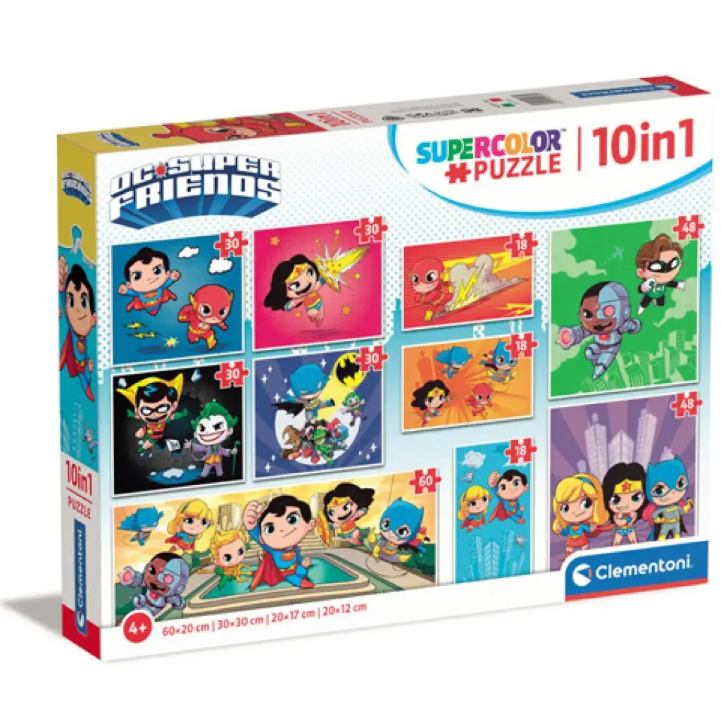 imagen de DC Super Friends set de rompecabezas 10 en 1 - Clementoni 1