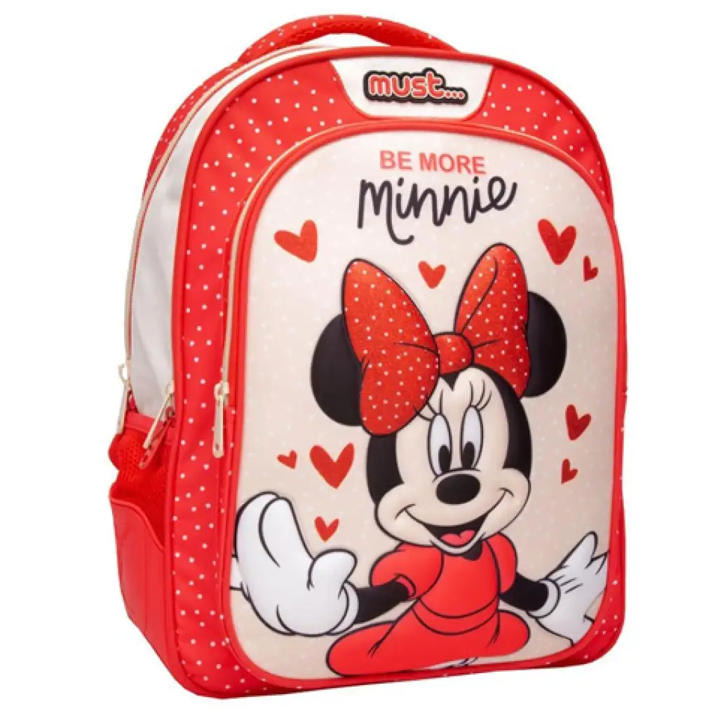 imagen de Debes: Ser más Minnie ratón mochila escolar roja 32x18x43cm 1