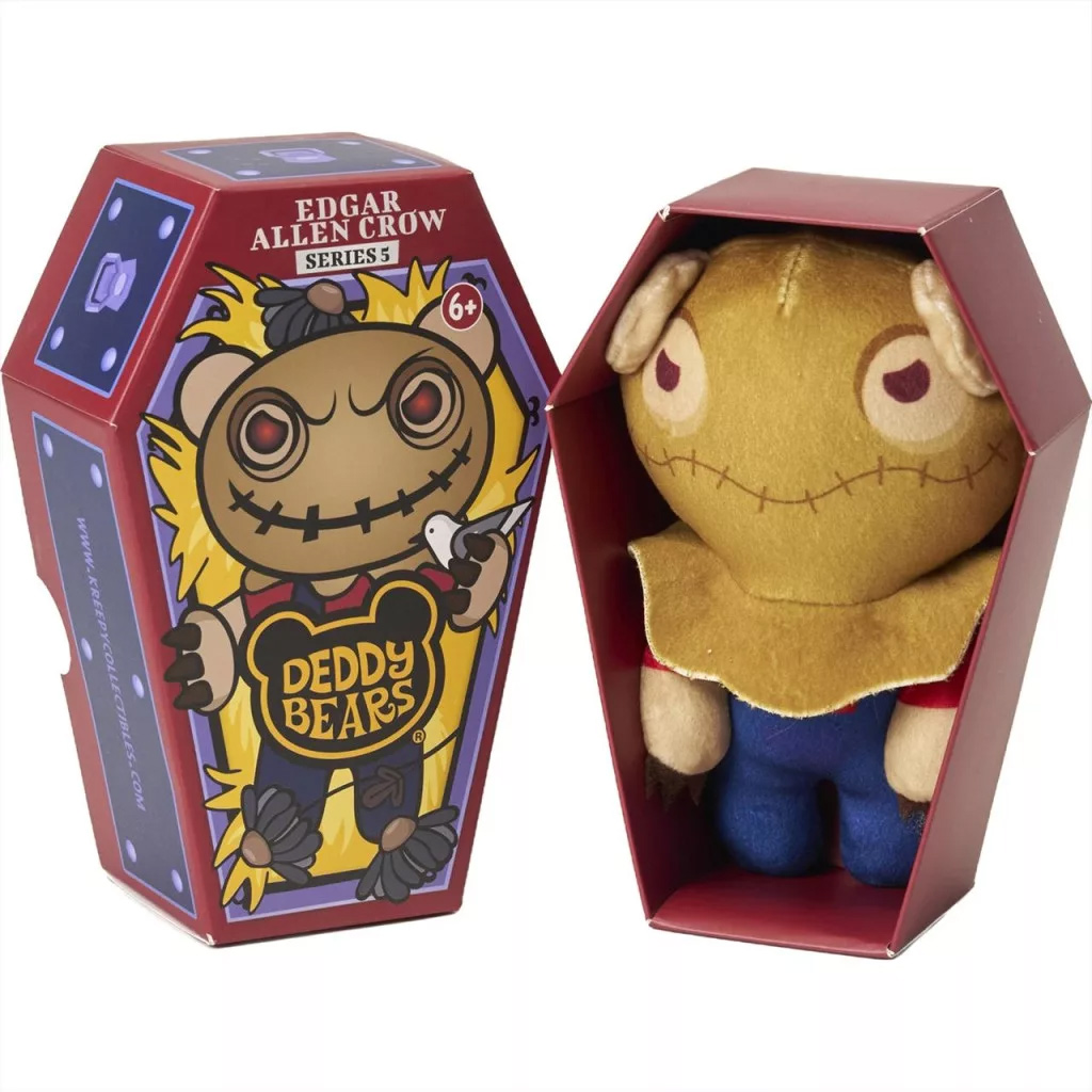imagen de Deddy Bear Edgar Allen Crow peluche en ataúd, serie 5, 15cm 1