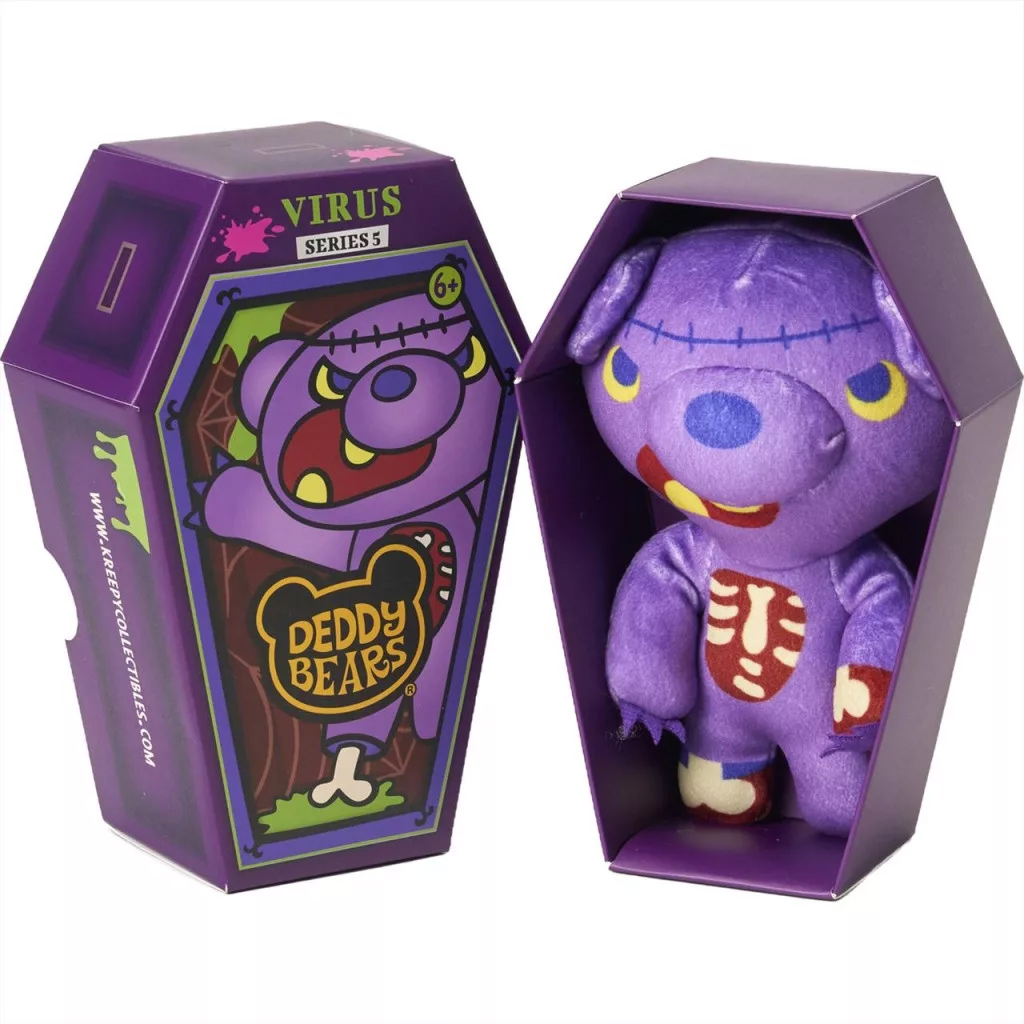 imagen de Deddy Bear Virus peluche en ataúd, 5. serie, 15cm 1
