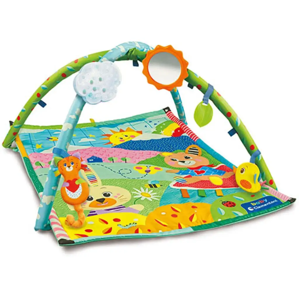 imagen de ¡Descubre! Alfombra de juego con animales con accesorios 61x82cm - Clementoni baby 2