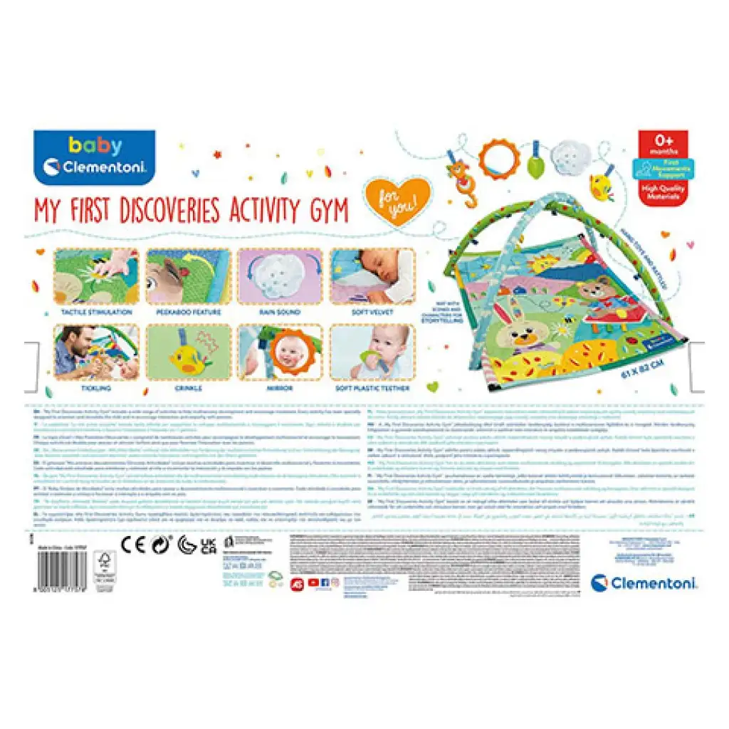 imagen de ¡Descubre! Alfombra de juego con animales con accesorios 61x82cm - Clementoni baby 3