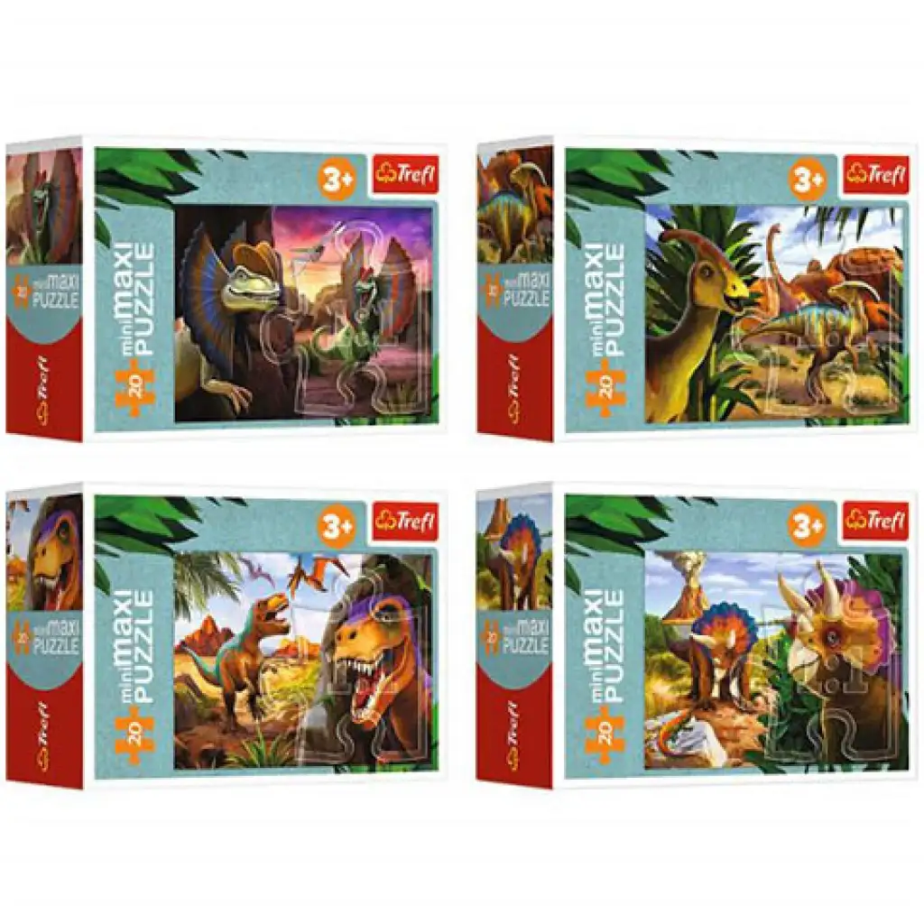 imagen de Descubre el mundo de los dinosaurios rompecabezas MiniMaxi de 20 piezas - Trefl 1