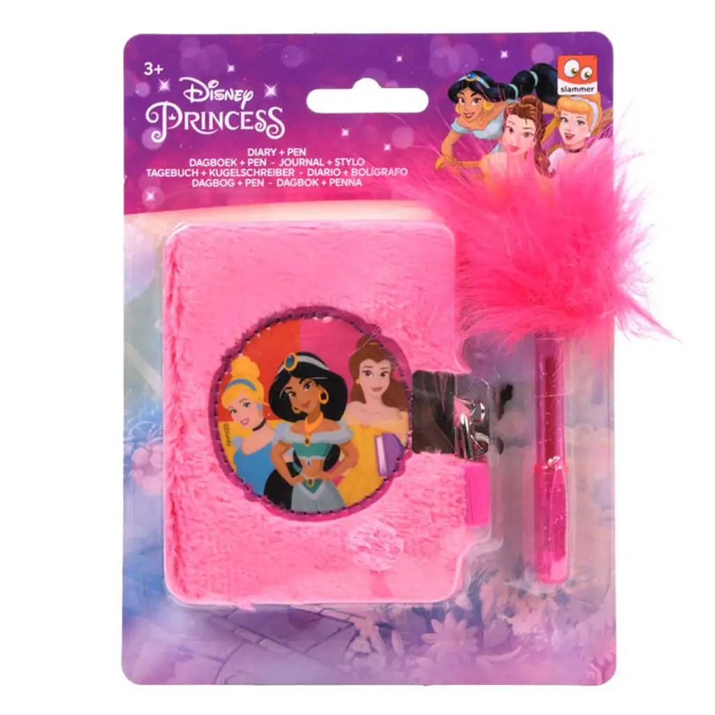 imagen de Diario de peluche de Princesas Disney con bolígrafo 1