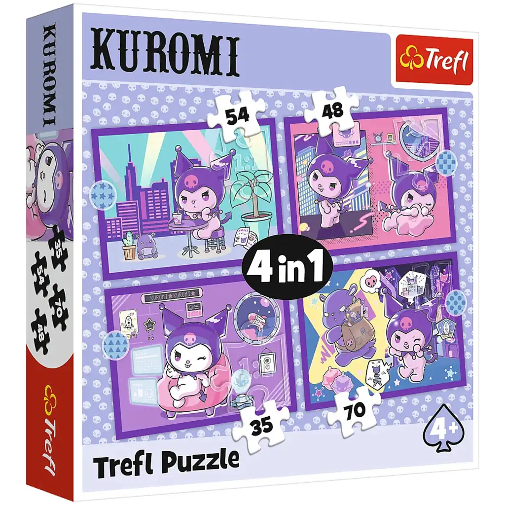 imagen de Días de Kuromi 4 en 1 puzzle - Trefl 1
