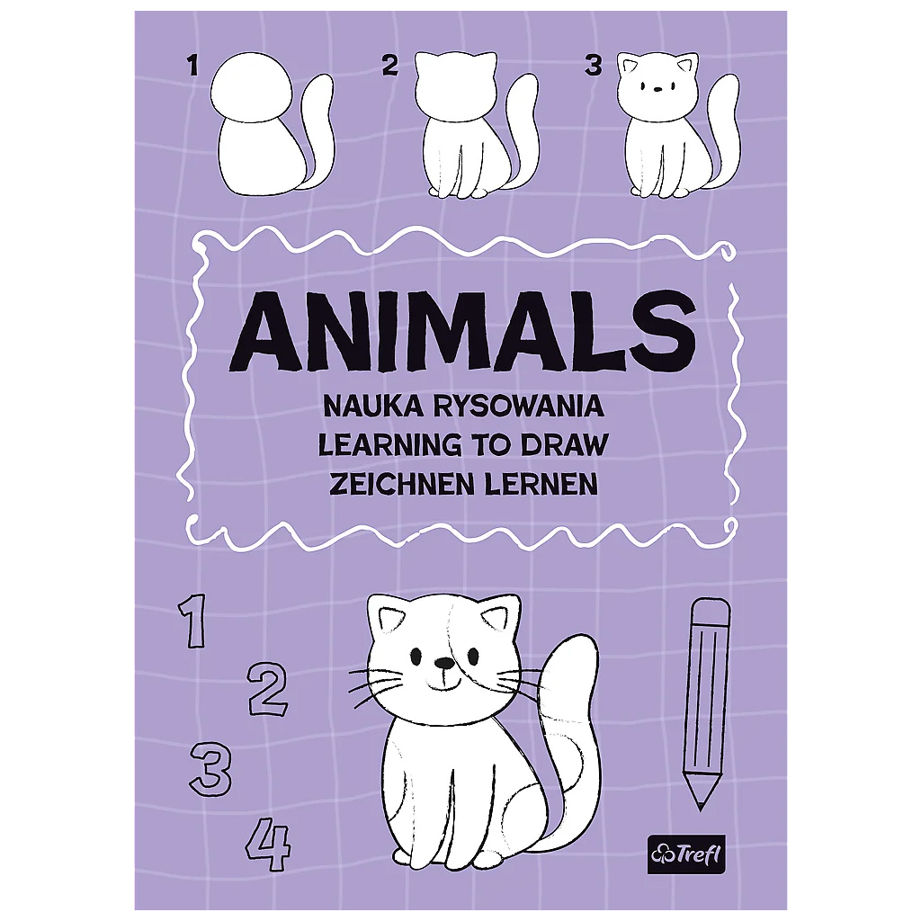 imagen de Dibuja animales paso a paso cuaderno de actividades - Trefl 1