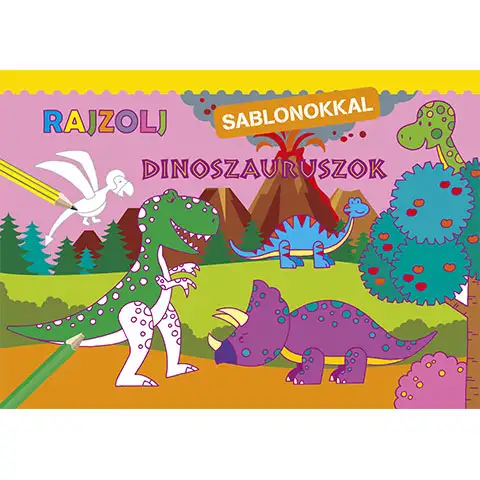 imagen de Dibuja con plantillas - Dinosaurios para colorear 1