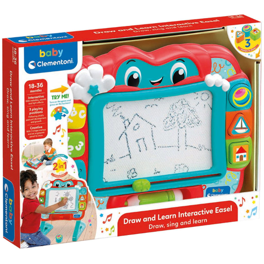 imagen de Dibuja y aprende pizarra interactiva borrable con sonido - Clementoni baby 1