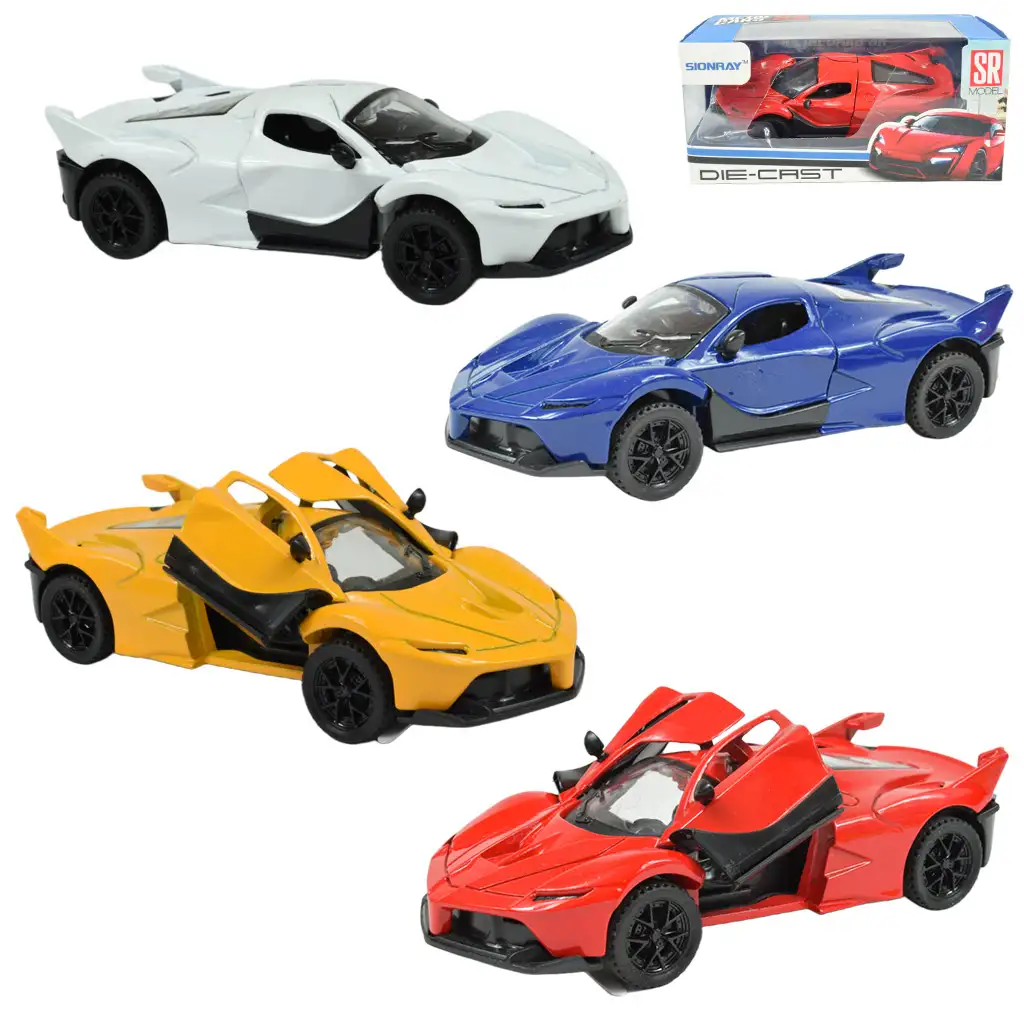 imagen de Die-Cast: Coche deportivo de lujo de metal con puertas abatibles, disponible en varias versiones 12cm 1ud 1