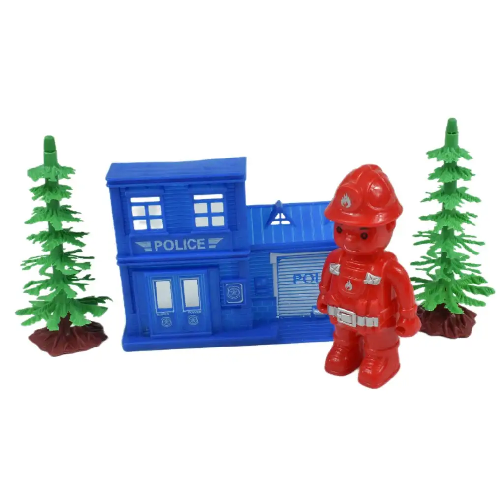 imagen de Die-Cast: Conjunto de cochecito de bomberos gigante con accesorios 4