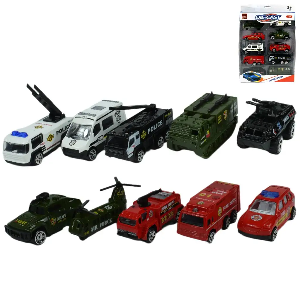 imagen de Die-Cast: Set de coches de seguridad en dos versiones 1