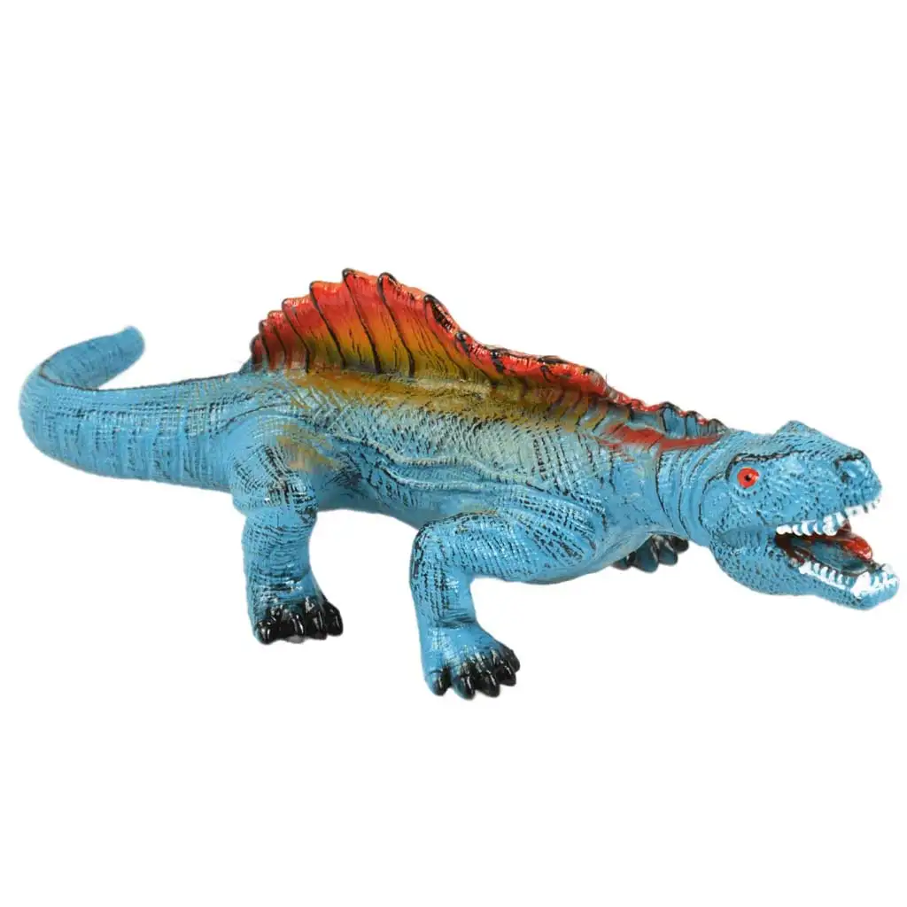 imagen de Dino World: Figura de dinosaurio Canthosaurus de material vinílico que emite sonido con relleno de algodón de 35 cm 2