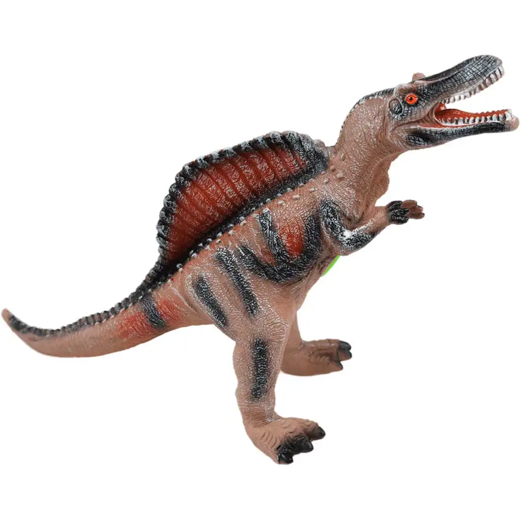 imagen de Dino World: Figura de dinosaurio Spinosaurus de material vinílico que emite sonido con relleno de algodón de 35 cm 2
