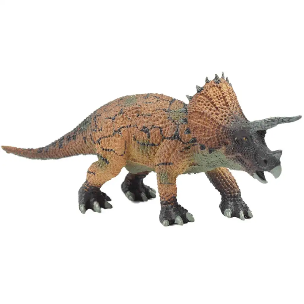 imagen de Dino World: Figura de Triceratops de 16 cm meticulosamente detallada en embalaje decorativo 2