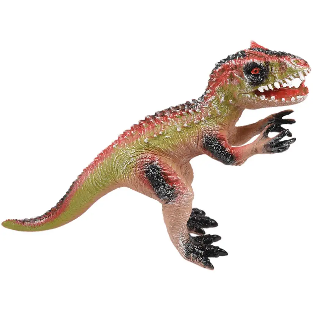 imagen de Dino World: Figura de Velociraptor de material vinílico que emite sonido con relleno de algodón de 35 cm 2