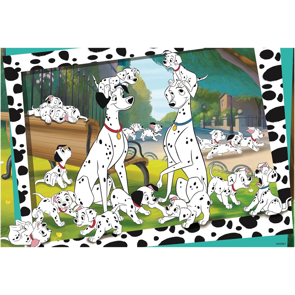imagen de Disney 101 dálmata 2 en 1 rompecabezas y libro para colorear de 24 piezas 50x35cm - Lisciani 2