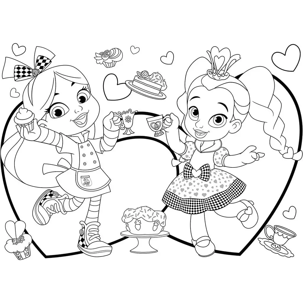 imagen de Disney Alicia en el País de las Maravillas 2 en 1 maxi puzzle y libro para colorear de 24 piezas 70x50cm - Lisciani 2