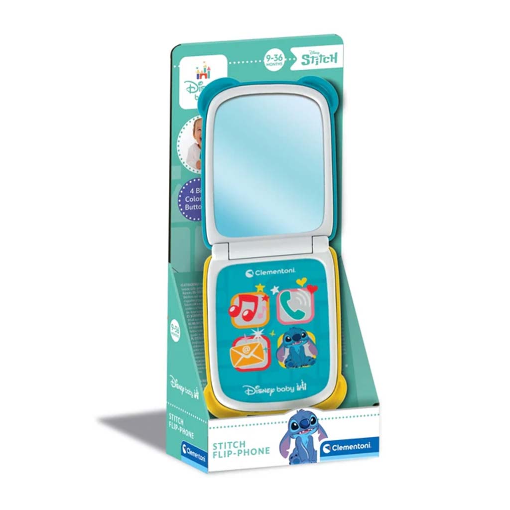 imagen de Disney Baby: Teléfono de juguete con estampado de Stitch - Clementoni 1