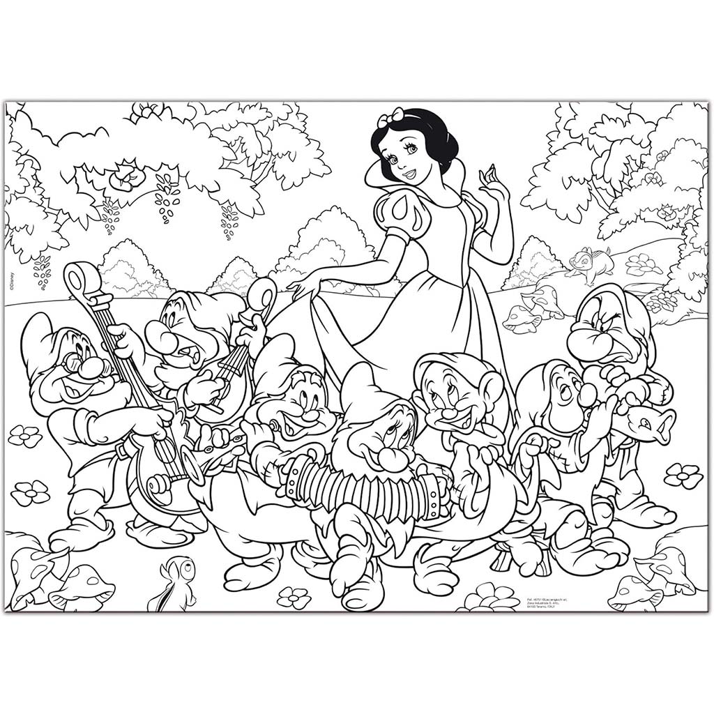 imagen de Disney Blancanieves 2 en 1 maxi puzzle y colorear 150 piezas 70x50cm - Lisciani 2