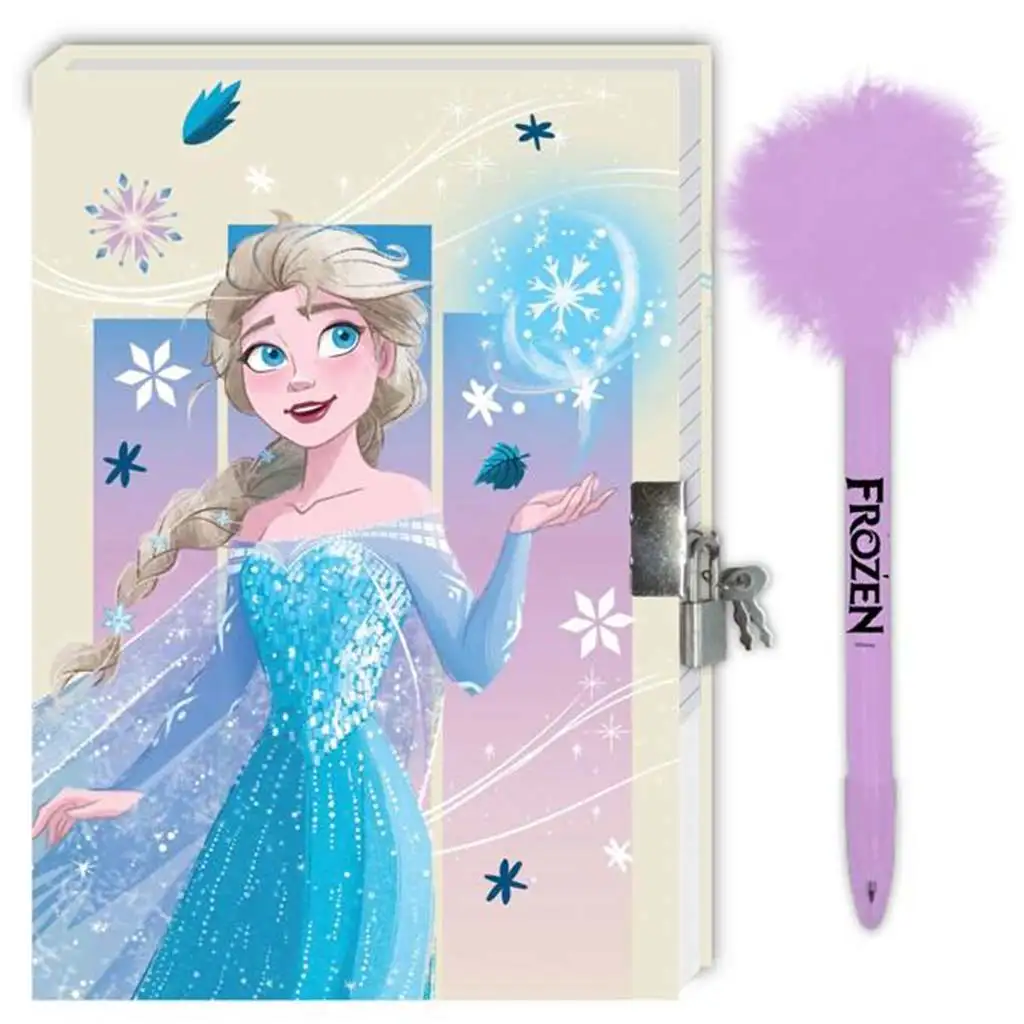 imagen de Disney: Diario secreto de Frozen 2 con candado y bolígrafo pom-pom 12x18cm 60 páginas 2