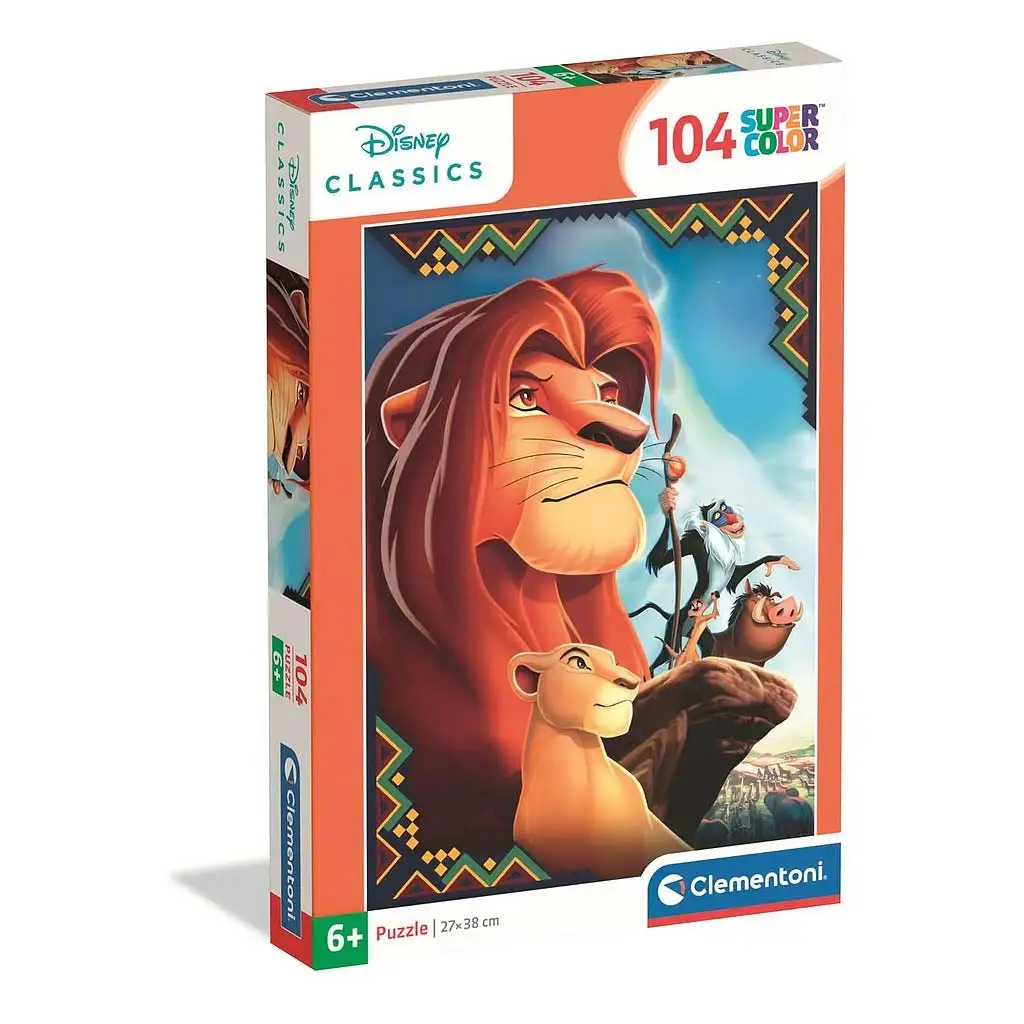 imagen de Disney El Rey León rompecabezas Supercolor de 104 piezas - Clementoni 1