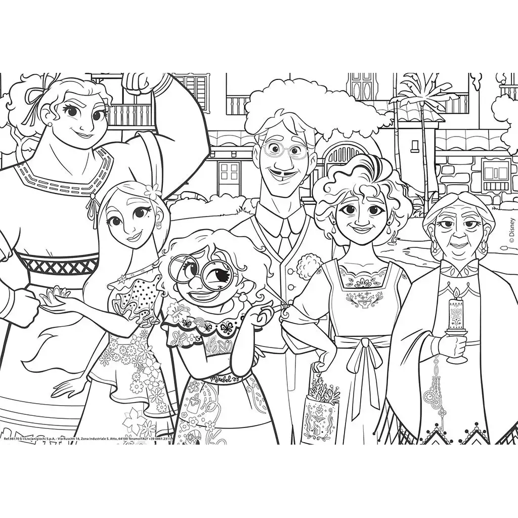 imagen de Disney Encanto 2 en 1 maxi puzzle de 4x48 piezas y libro para colorear 35x25cm - Lisciani 3