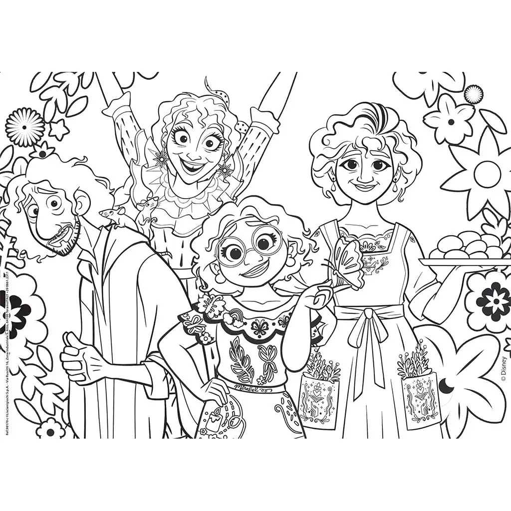 imagen de Disney Encanto 2 en 1 maxi puzzle de 4x48 piezas y libro para colorear 35x25cm - Lisciani 4