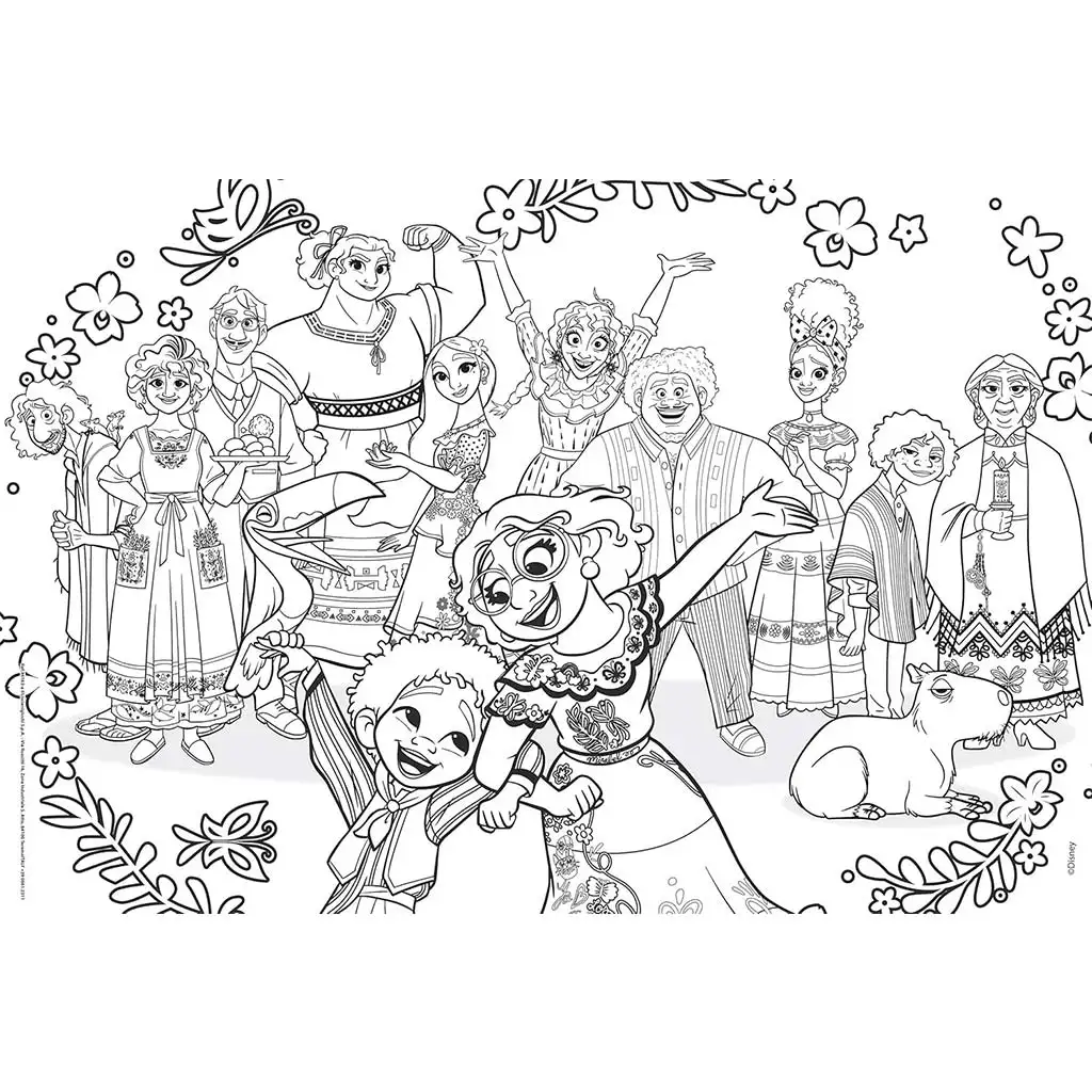 imagen de Disney Encanto 2 en 1 maxi rompecabezas de 60 piezas y libro para colorear 50x35cm - Lisciani 2