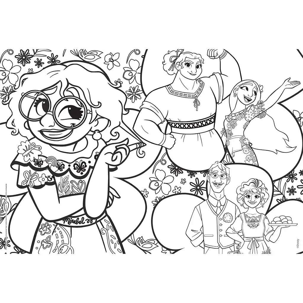 imagen de Disney Encanto 2 en 1 maxi rompecabezas de 60 piezas y libro para colorear 50x35cm - Lisciani 3