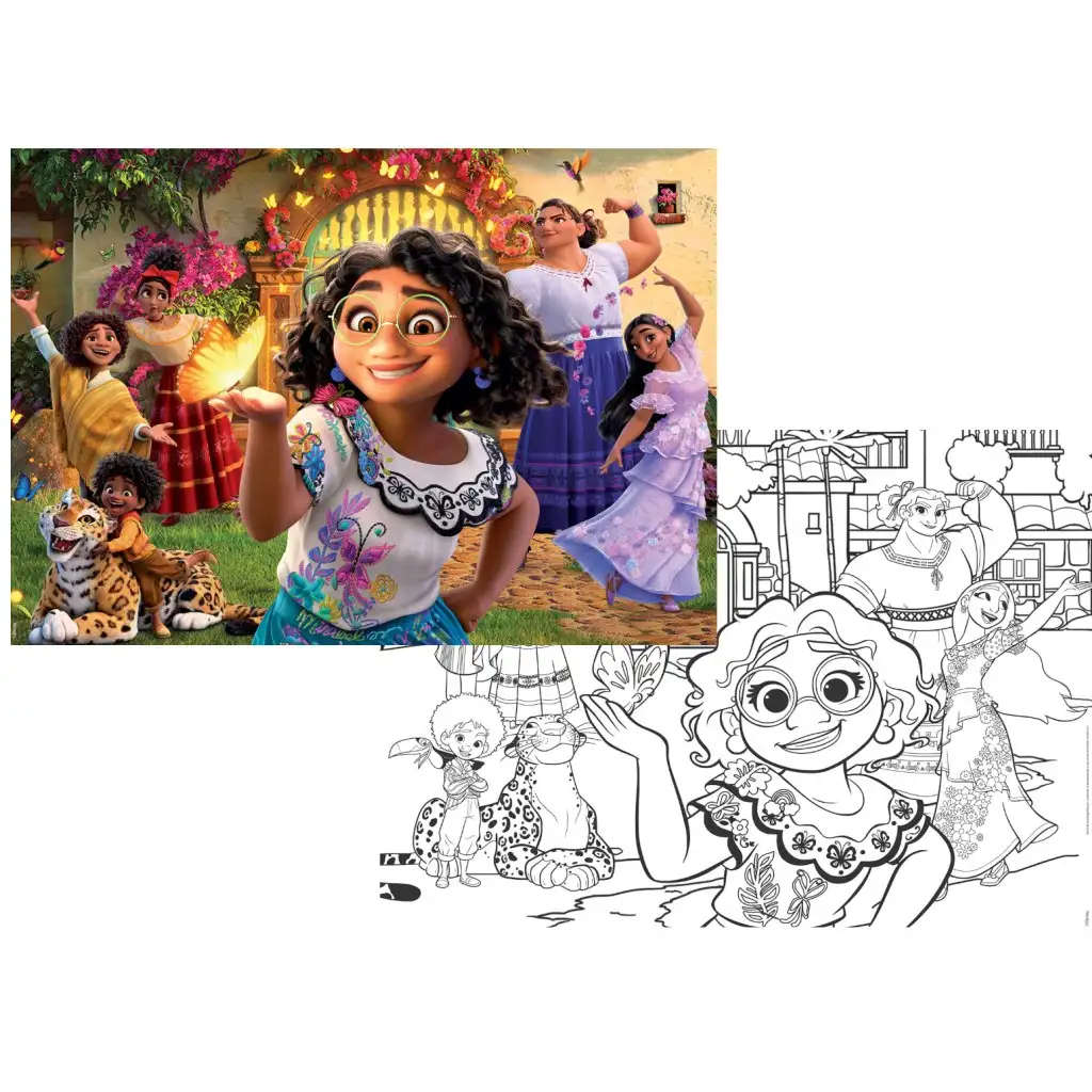 imagen de Disney Encanto 2 en 1 puzzle y colorear de 108 piezas 70x50cm - Lisciani 2