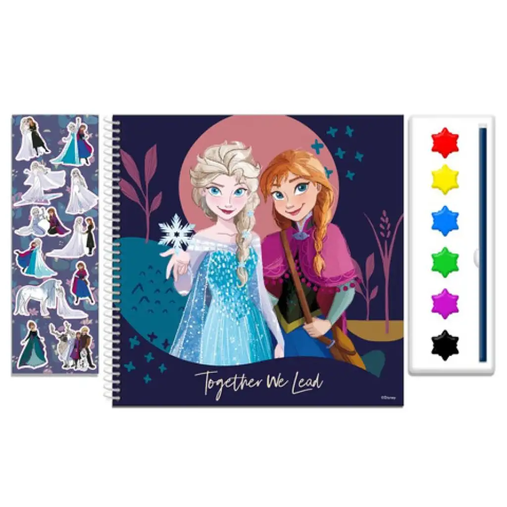 imagen de Disney: Frozen 2. Cuaderno de colorear con acuarelas y pegatinas 2