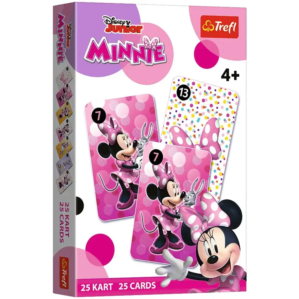 imagen de Disney: Juego de cartas de Póker negro de Minnie Mouse - Trefl 1