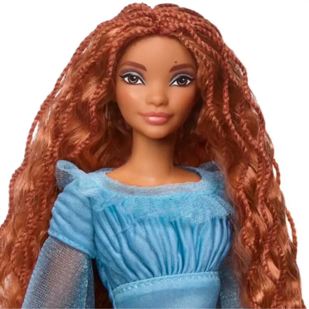 imagen de Disney La sirenita: muñeca Ariel con vestido azul de 30cm - Mattel 3
