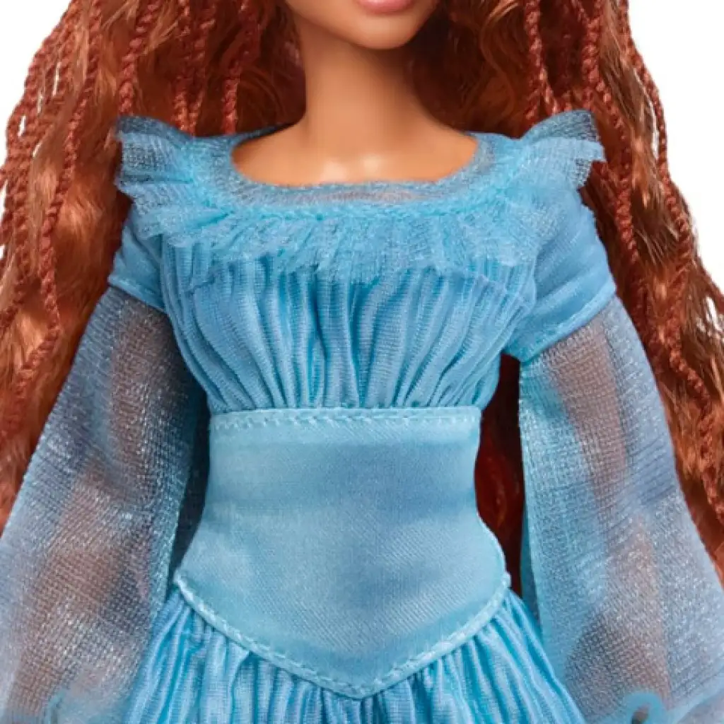 imagen de Disney La sirenita: muñeca Ariel con vestido azul de 30cm - Mattel 4