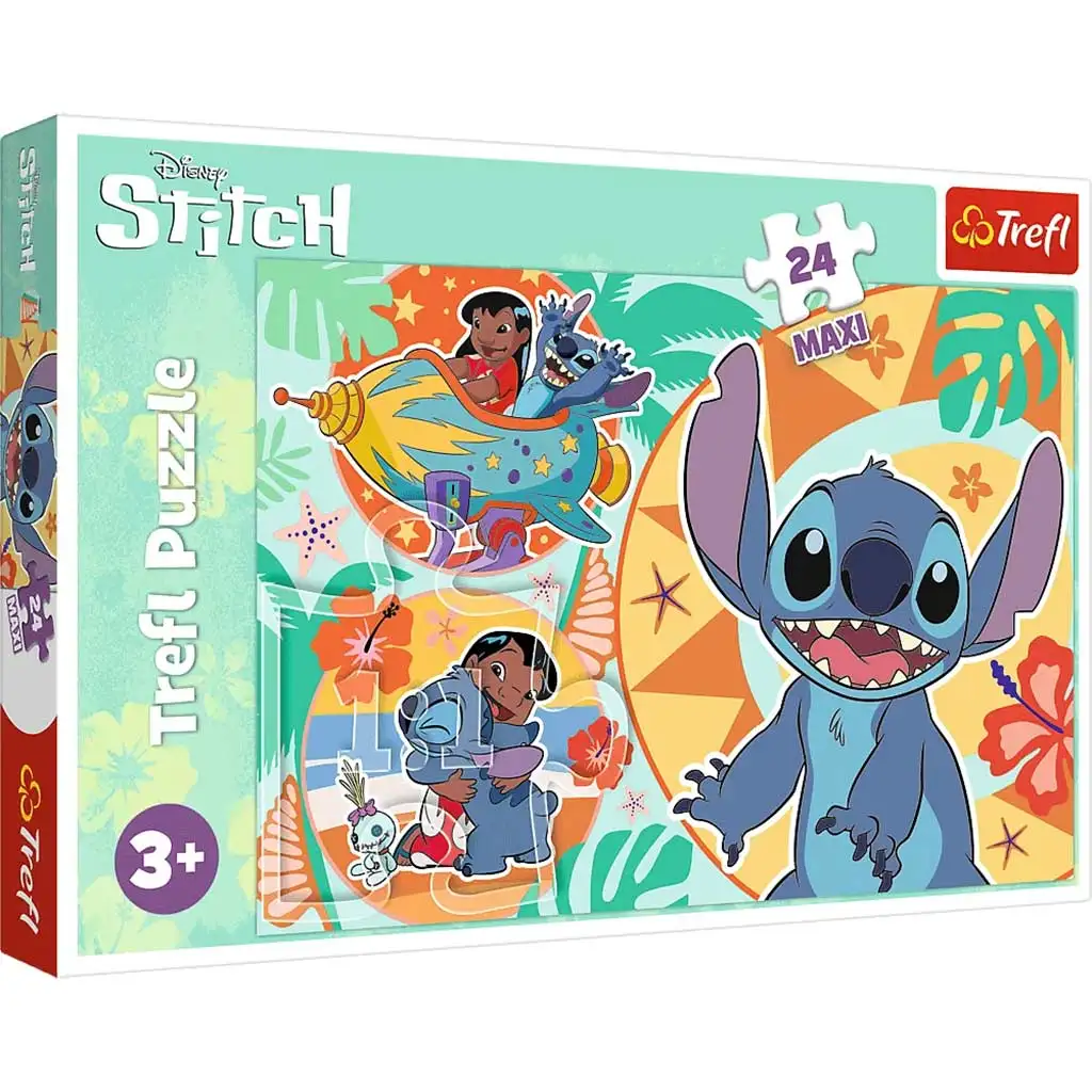 imagen de Disney: Lilo & Stitch un día feliz rompecabezas Maxi de 24 piezas - Trefl 1