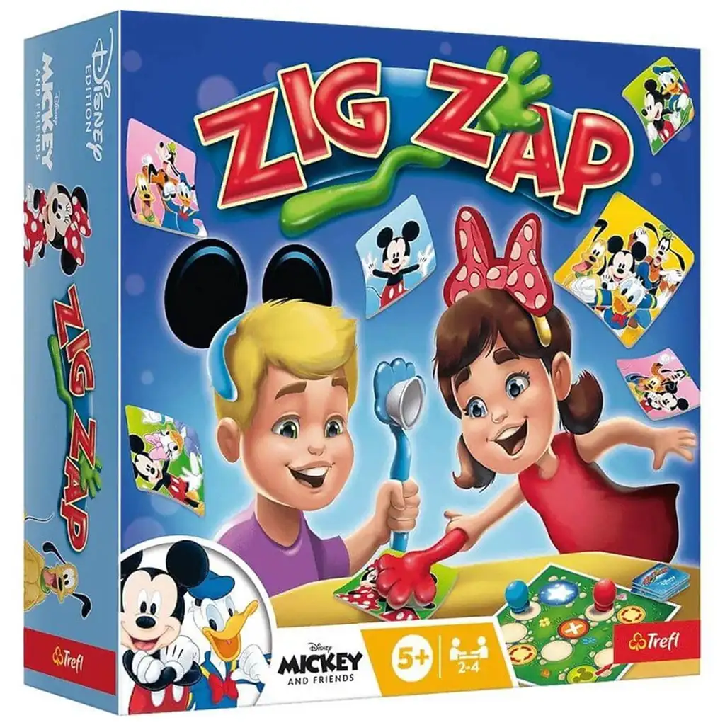 imagen de Disney: Mickey Mouse y sus amigos Zig Zap juego de mesa - Trefl 1