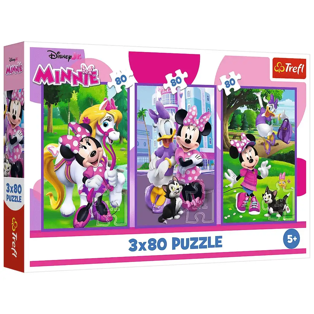 imagen de Disney: Minnie ratón y sus amigos puzzle de 3x80 piezas - Trefl 1