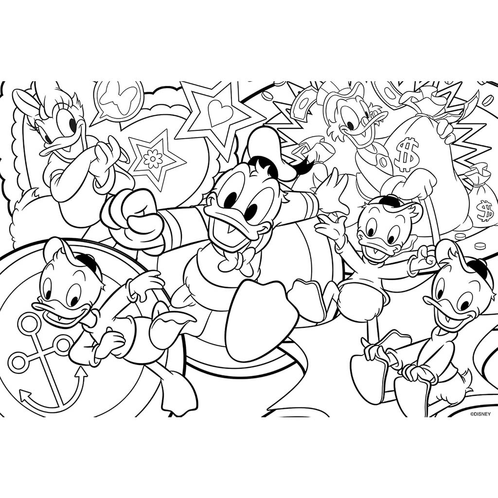 imagen de Disney Pato Donald 2 en 1 rompecabezas y libro para colorear de 24 piezas 50x35cm - Lisciani 2
