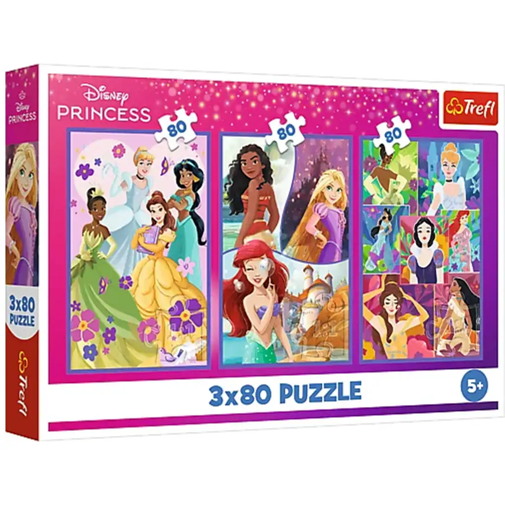 imagen de Disney princesa amigos 3x80db puzzle - Trefl 1