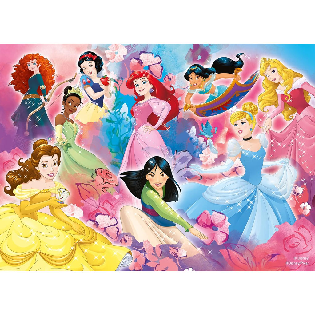 imagen de Disney Princesas 2 en 1 2x24 piezas maxi puzzle y libro para colorear - Lisciani 2