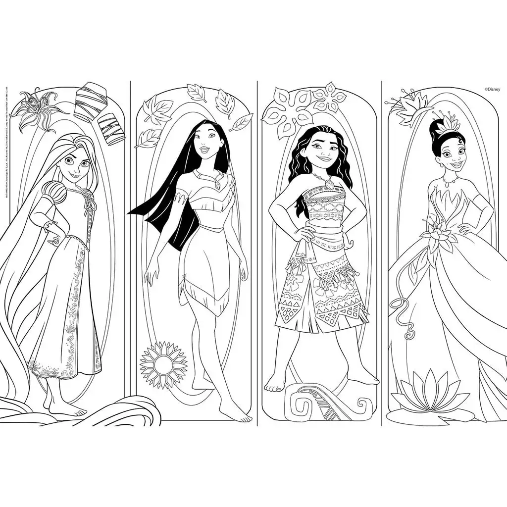 imagen de Disney Princesas 2 en 1 maxi puzzle y libro para colorear 50x35cm - Lisciani 3