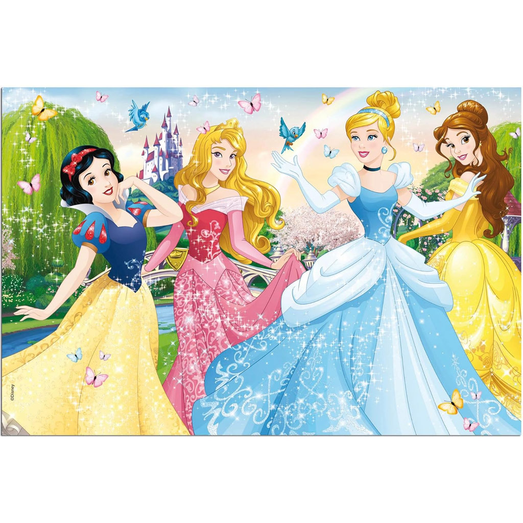 imagen de Disney Princesas 2 en 1 rompecabezas y libro para colorear de 60 piezas 50x35cm - Lisciani 2