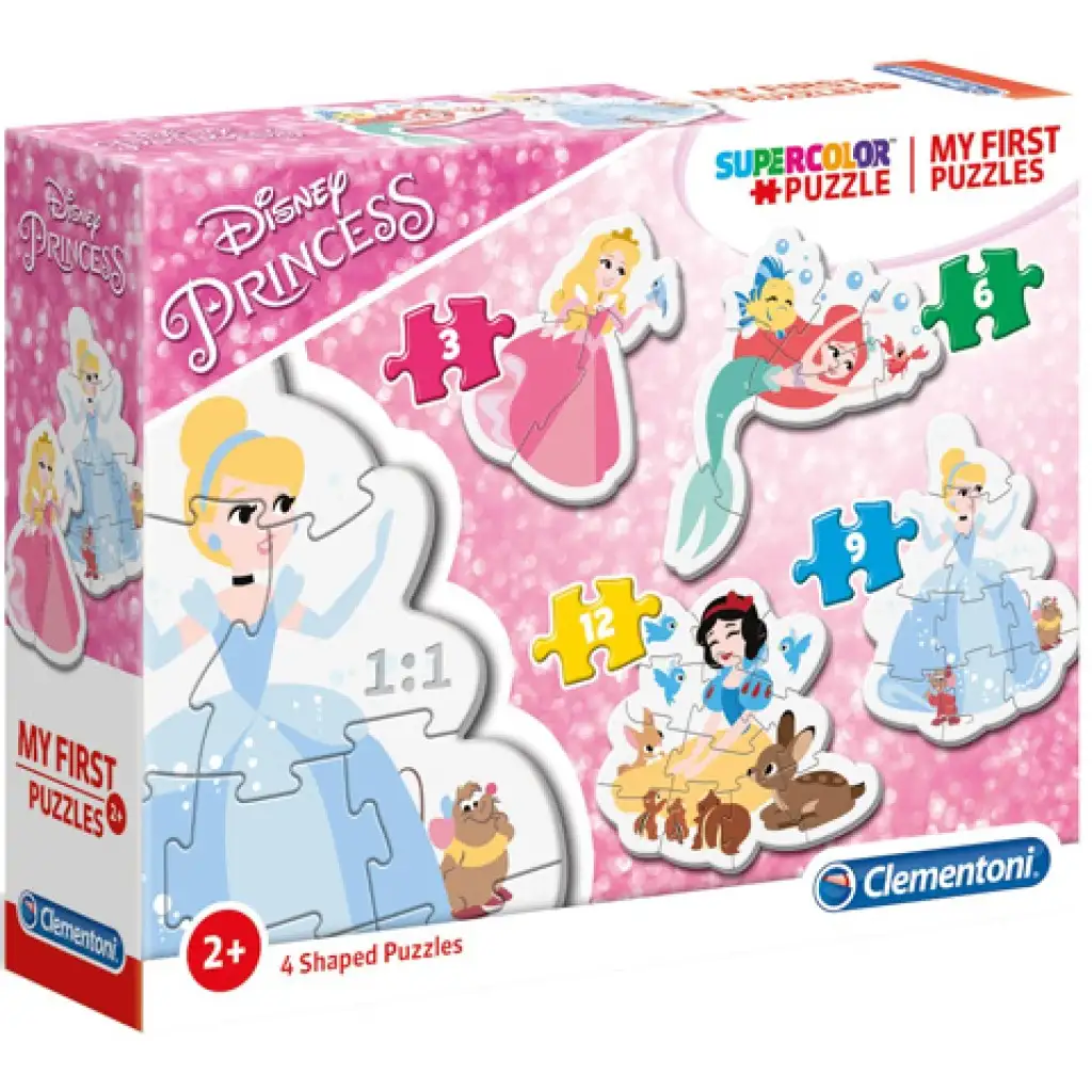 imagen de Disney Princesas 4 en 1 Supercolor rompecabezas de formas - Clementoni 1