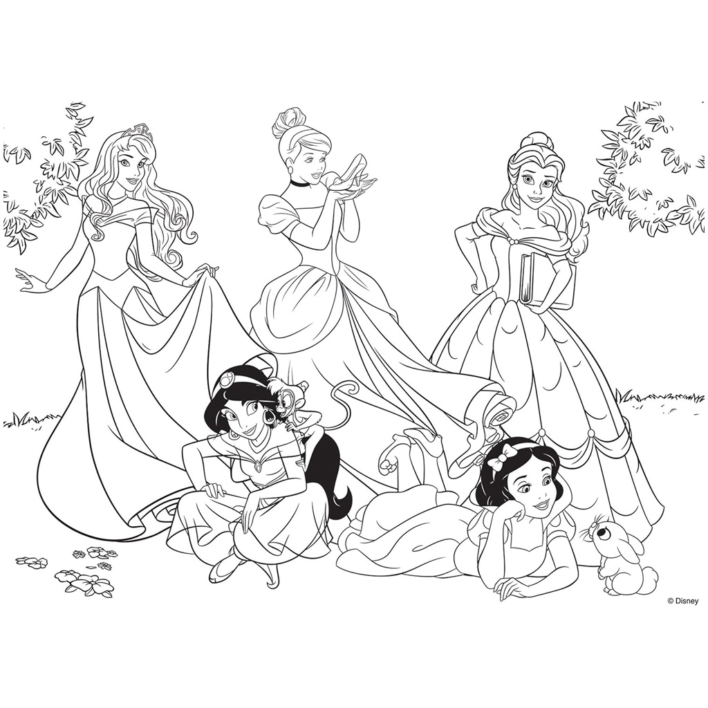 imagen de Disney Princesas - El encanto del jardín de cuentos 2 en 1 rompecabezas y colorear 60 piezas 50x35cm - Lisciani 3