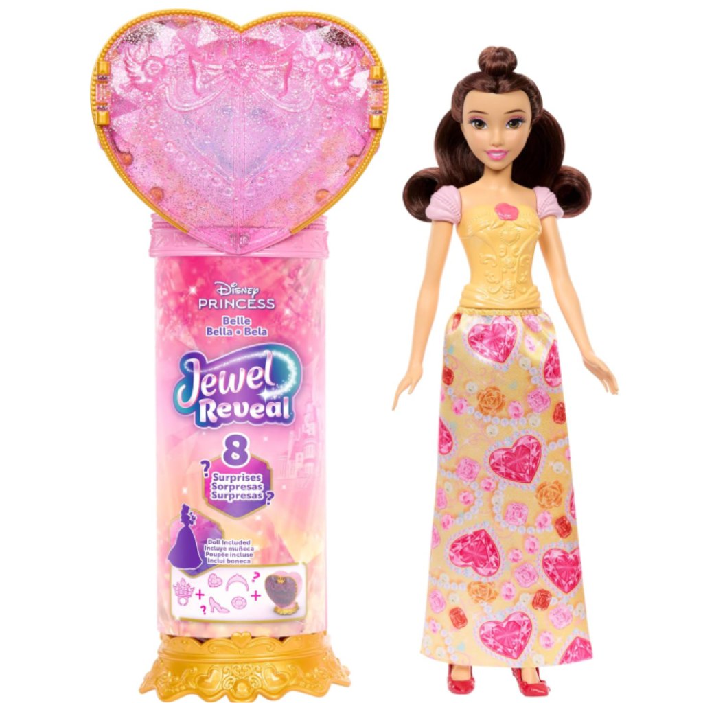 imagen de Disney Princesas: Muñeca sorpresa corazón - Bella - Mattel 1